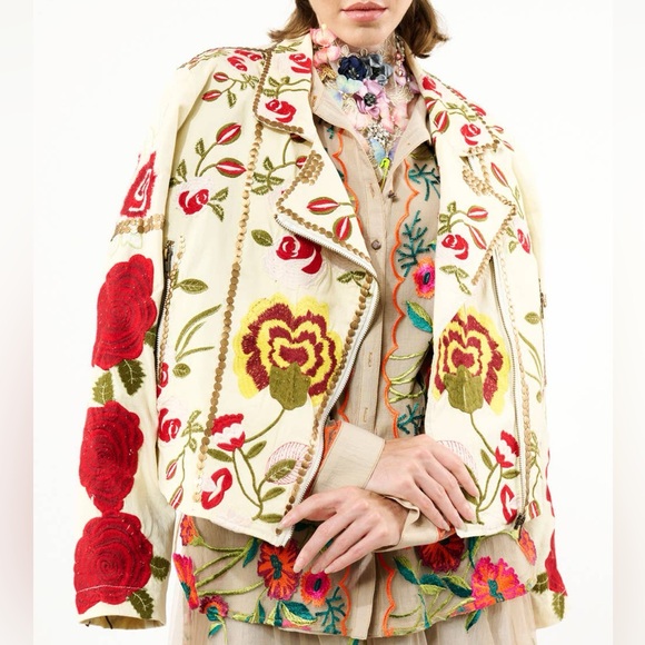 Aratta Carmen Embroidered Jacket: Ivory, L, NWT - Picture 5 of 9